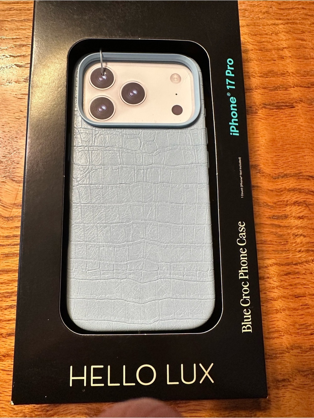 Blue Croc Phone Case for iPhone 17 Pro